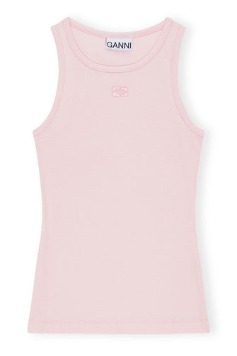 Cotton Rib Tank Top Pink