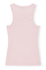 Cotton Rib Tank Top Pink