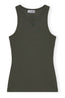 Cotton Rib Tank Top Climbing Ivy