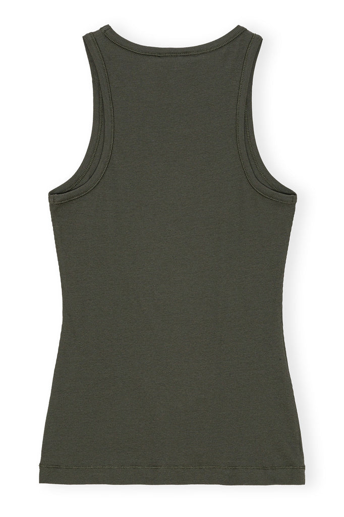 Cotton Rib Tank Top Climbing Ivy
