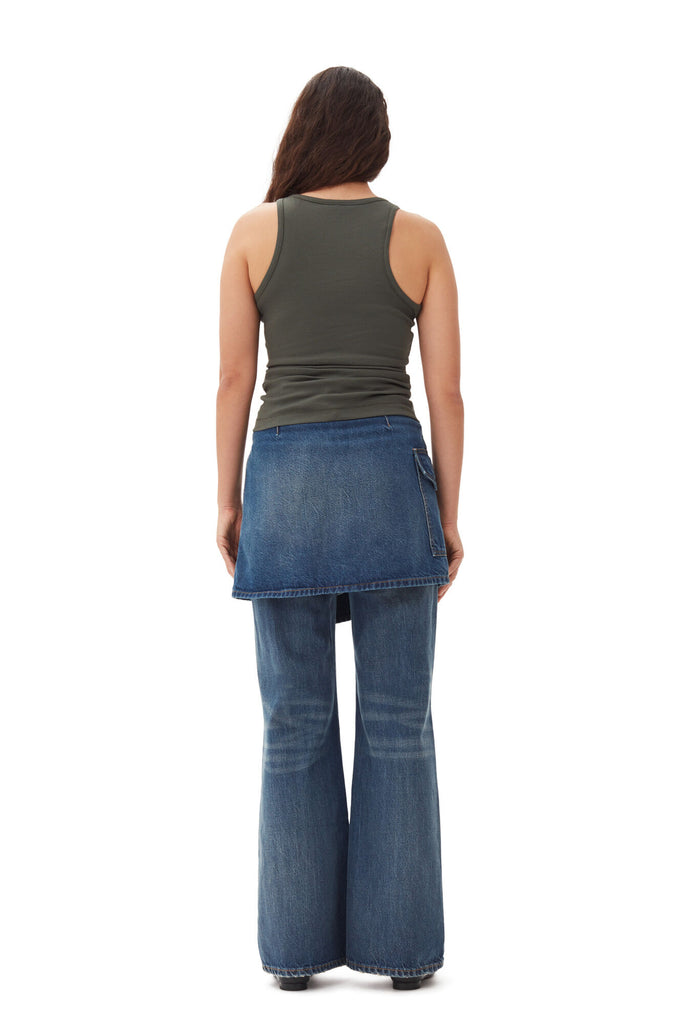 Cotton Rib Tank Top Climbing Ivy