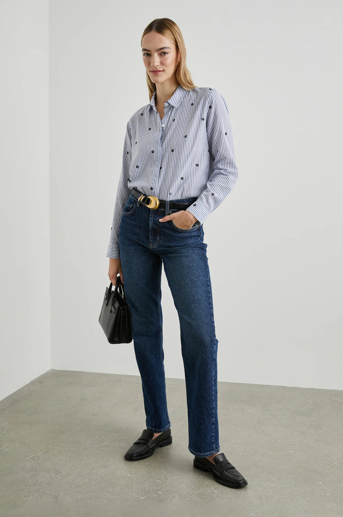 Taylor Shirt Flocked Daisies