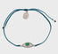 Eye of Protection Bracelet Teal Green Silver