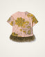 La Scala Tee Swathe Pink with Feathers