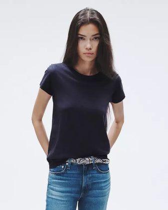 The Slub Tee Salute Navy