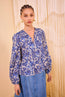Brea Long Sleeve Blouse Ocean