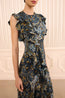Ameline Silk Dress Prussian