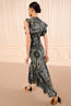 Ameline Silk Dress Prussian