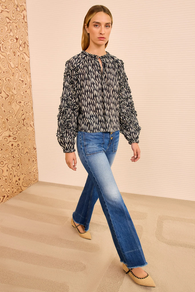 Azrou Blouse in Graphite