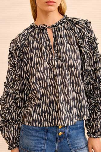 Azrou Blouse in Graphite