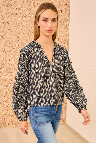 Azrou Blouse in Graphite