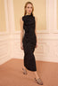 Demetria Taffeta Dress Obsidian