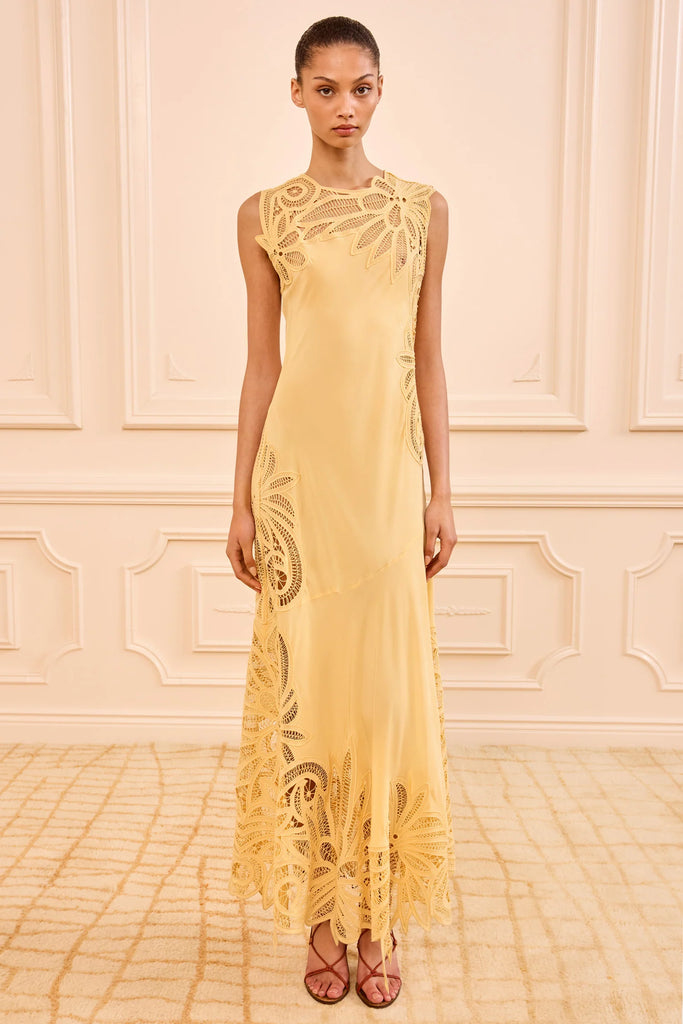 Idra Lace Applique Dress Dandelion