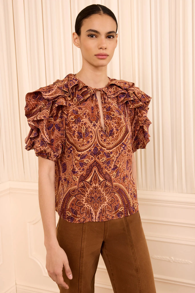 Josephine Silk Top Rosette