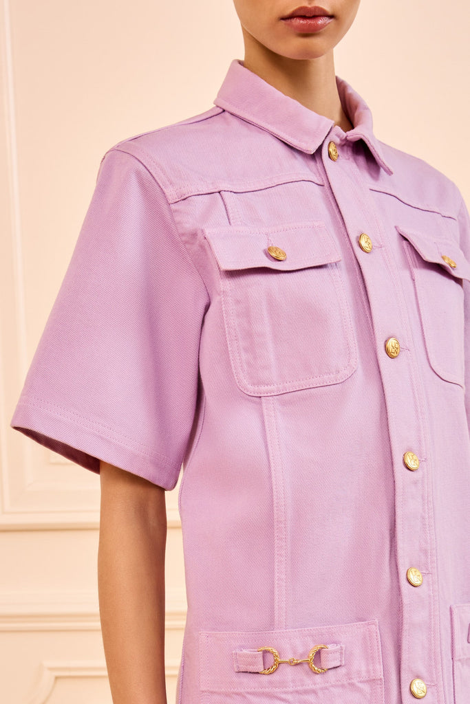 The Painters Denim Mini Dress Wisteria