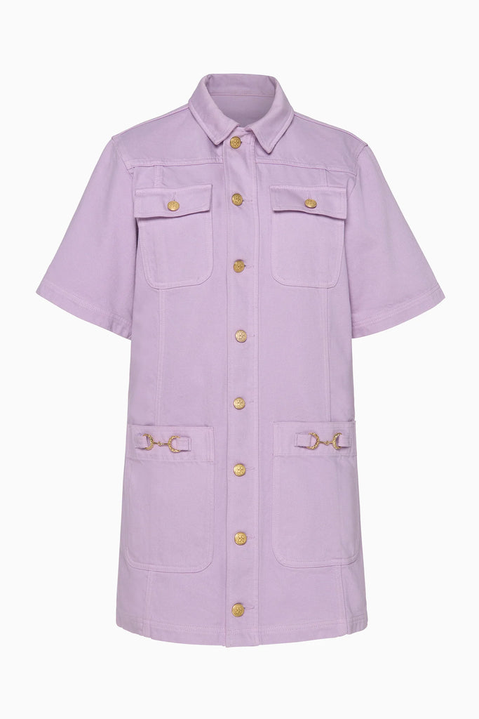 The Painters Denim Mini Dress Wisteria