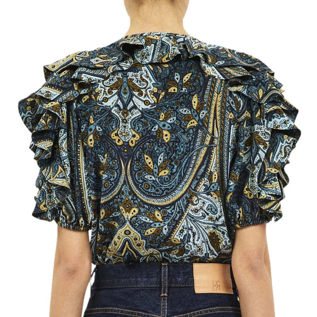 Josephine Silk Top Prussian