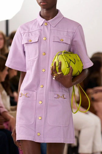 The Painters Denim Mini Dress Wisteria