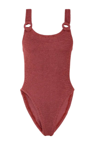 Domino Metallic Rosewood Covered Hoops