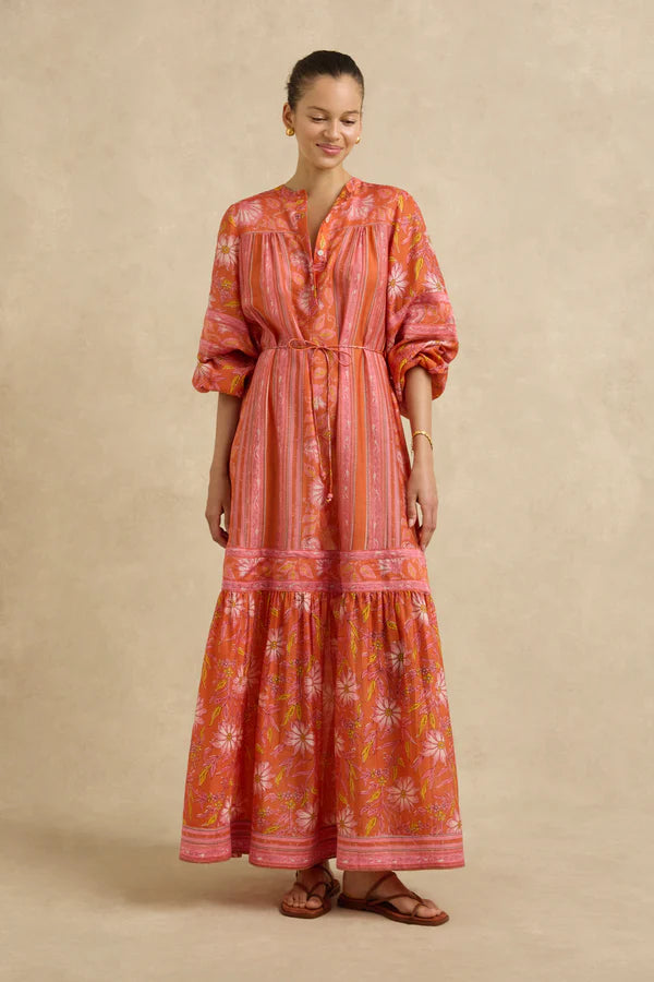 Vivianna Dress Spring Daisy Crimson