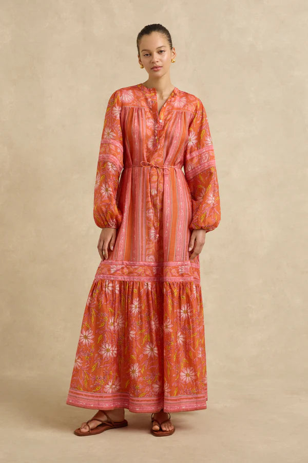 Vivianna Dress Spring Daisy Crimson