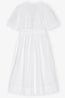 Cotton Tie Strap Midi Dress White
