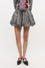 Taffeta Check Bubble Mini Skirt