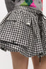 Taffeta Check Bubble Mini Skirt