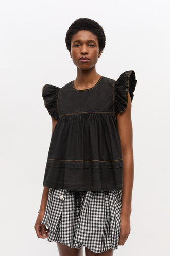 Cotton Frill Sleeve Top