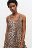 Cotton Poplin Mini Dress Leopard