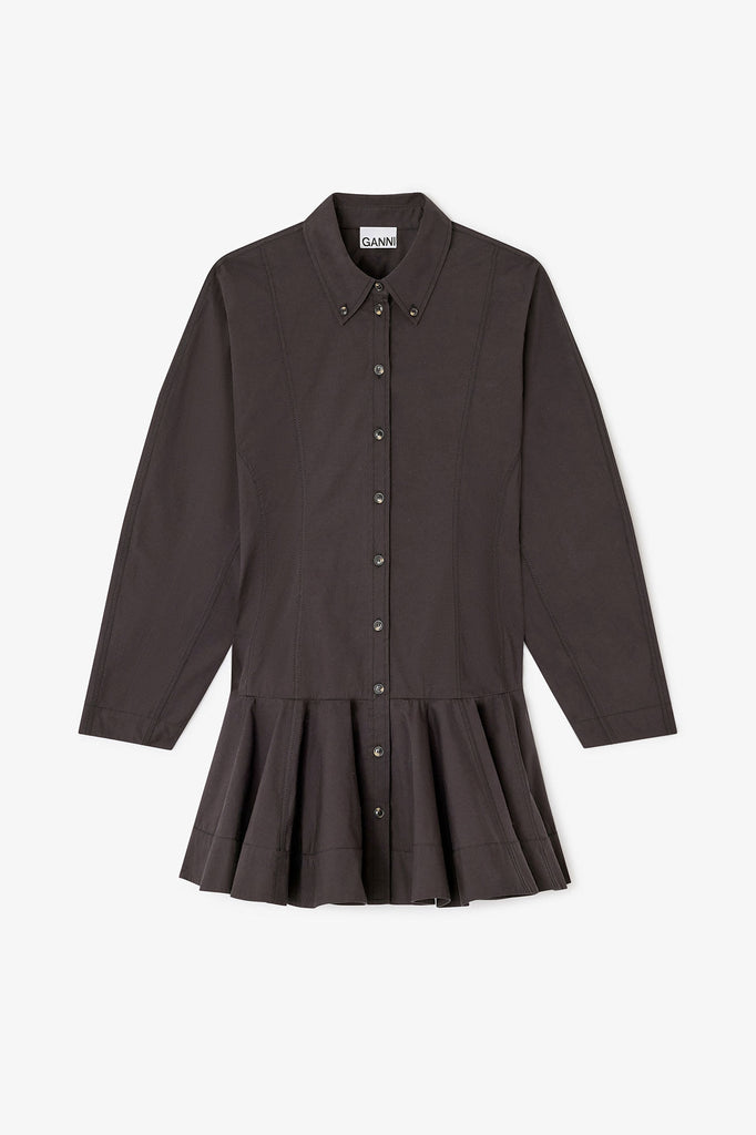 Cotton Buttoned Mini Dress