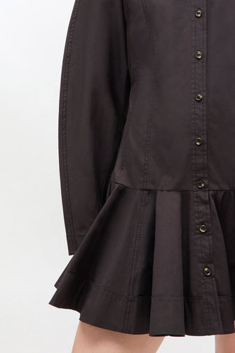 Cotton Buttoned Mini Dress