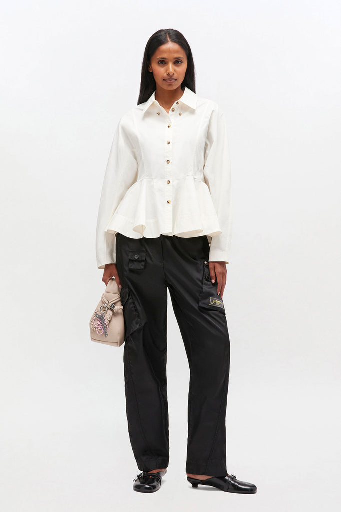Cotton Peplum Shirt