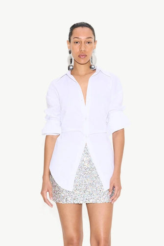 Loch Poplin Button Up Macadamia