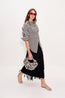 ZAZA Knit Fringe Skirt Black