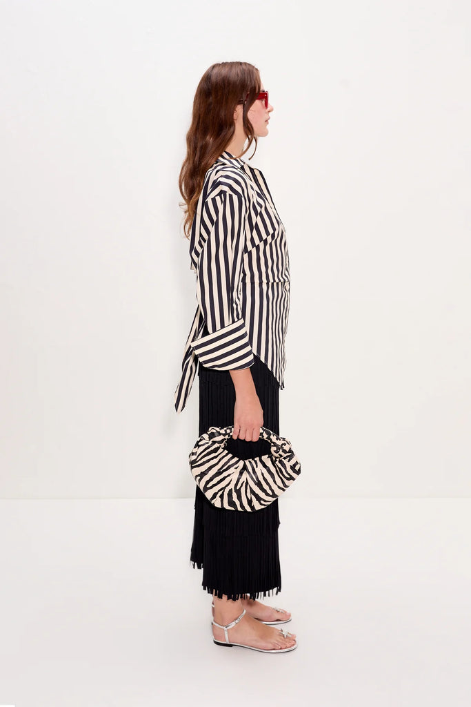 ZAZA Knit Fringe Skirt Black