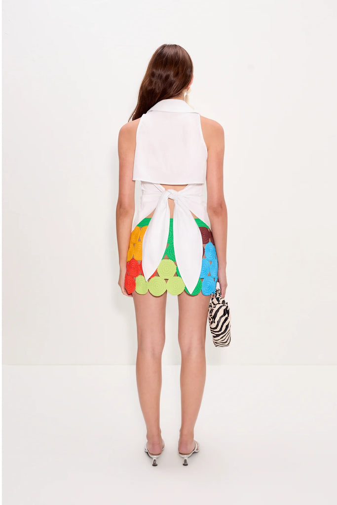 Loch Sleeveless Poplin Button Up Macadamia