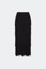 ZAZA Knit Fringe Skirt Black