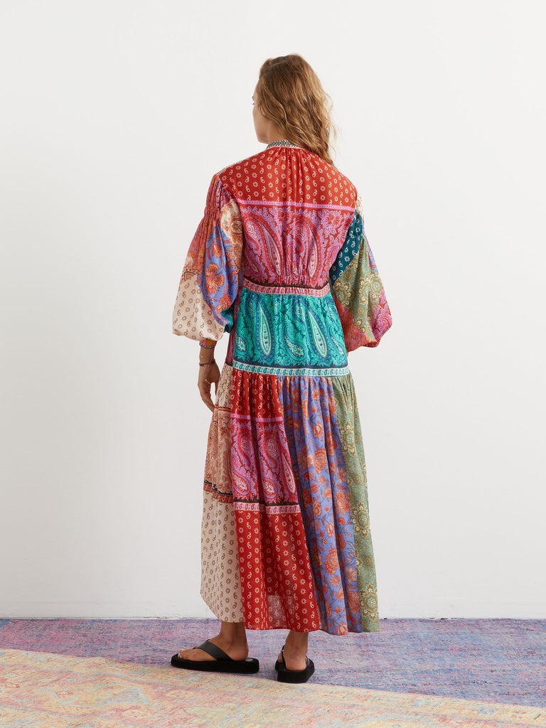 Kaleido Maxi Smock Dress