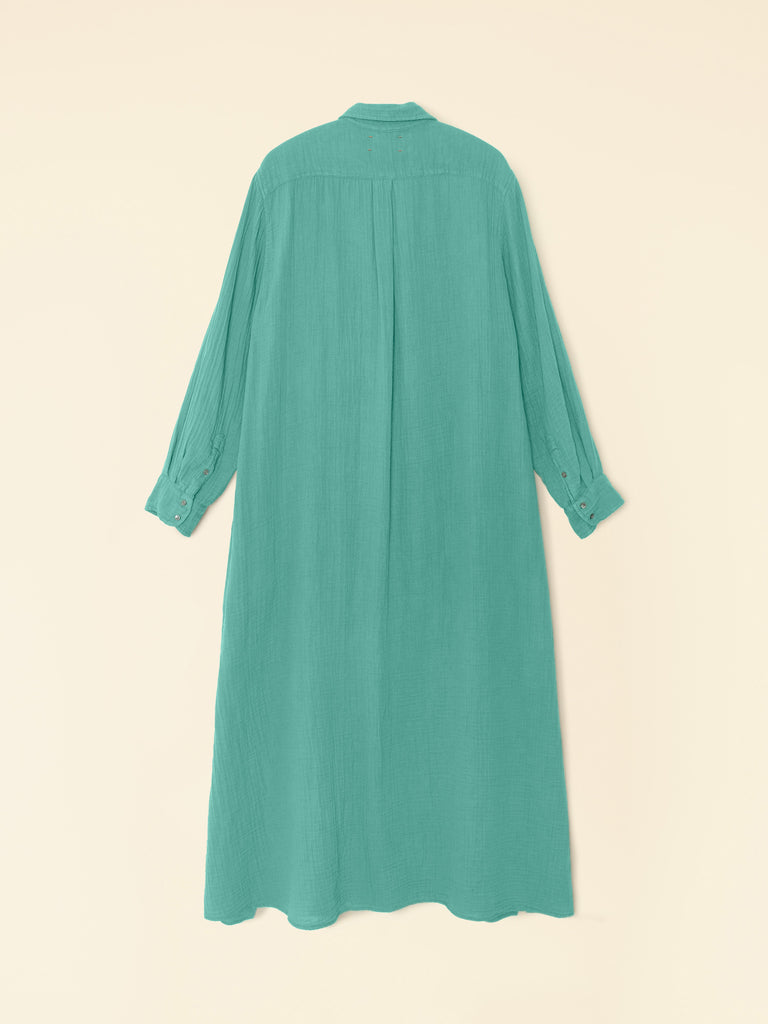 Boden Dress Gauze Bottle Green