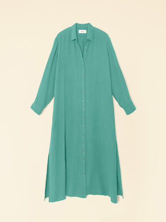 Boden Dress Gauze Bottle Green