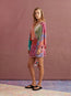 Kaleido Silk Robe Mini Dress
