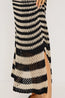 Yvette dress Onyx Ivory Stripe