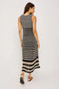 Yvette dress Onyx Ivory Stripe