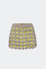 Zera Crochet Mini Skirt Moss Satellite Silver