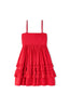 Cotton Poplin Mini Dress Racing Red