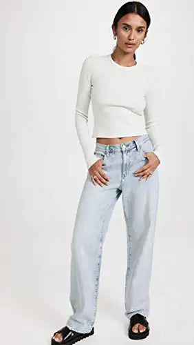 Alma Longsleeve Rib Tee Powder