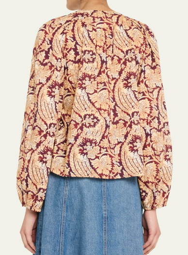 Brea Long Sleeve Blouse Amaranthus