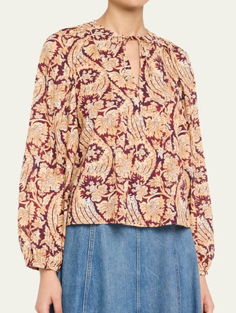 Brea Long Sleeve Blouse Amaranthus