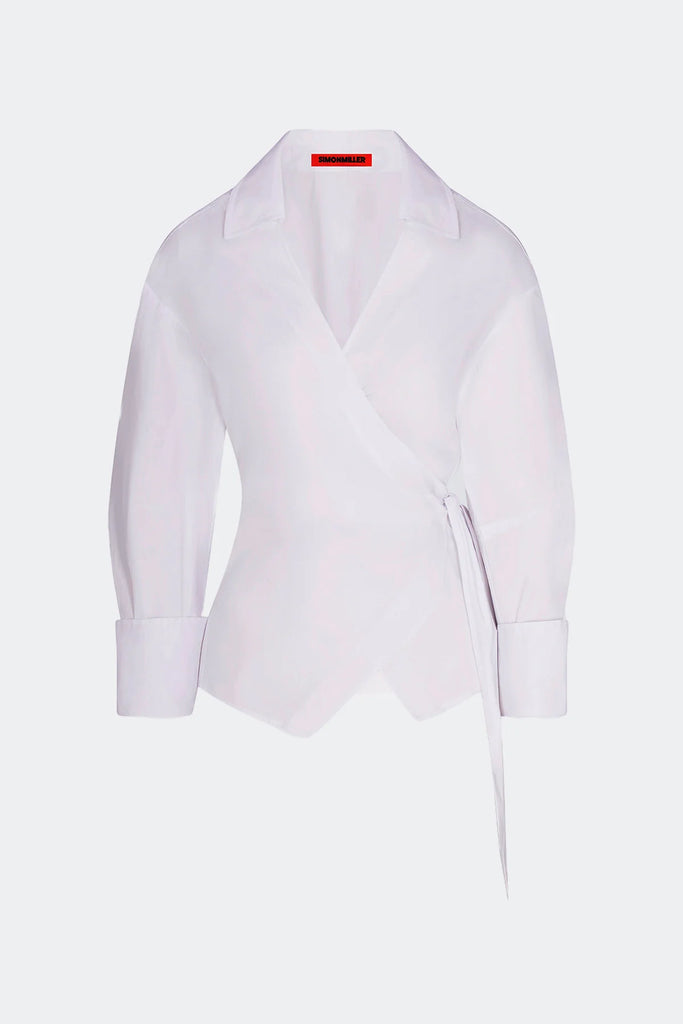 Anya Poplin Wrap Top Macadamia